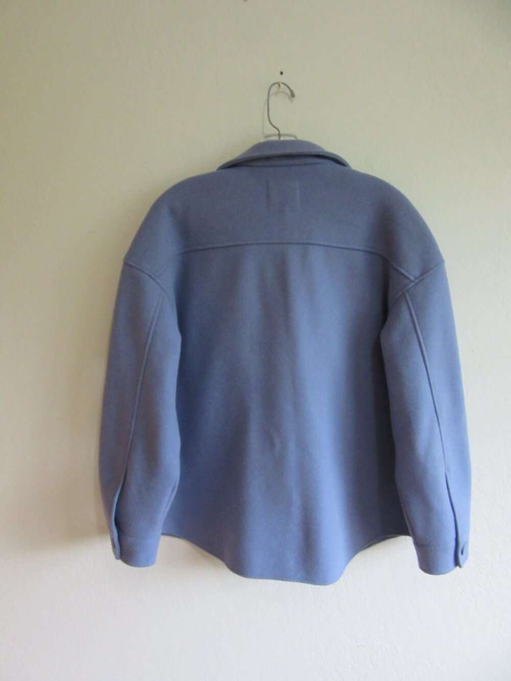 AVEC LES FILLES Blue L Outerwear Long Sleeve Collared Button Closure Jacket - Picture 3 of 4